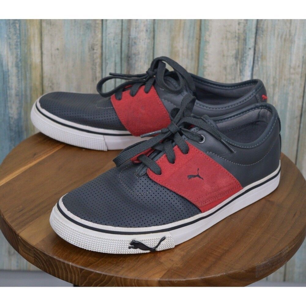 Puma El Ace 2 Men's Size 7 Sneakers Perforated Gray Red